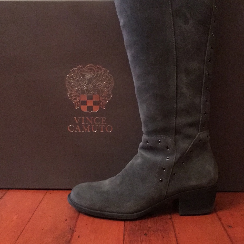 Vince Camuto wide calf over the knee suede boot